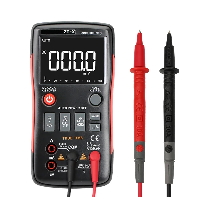 Auto/Manual 9999 counts True RMS  Digital Multimeter With Analog Bar Graph AC/DC Voltage Ammeter Current Ohmmeter