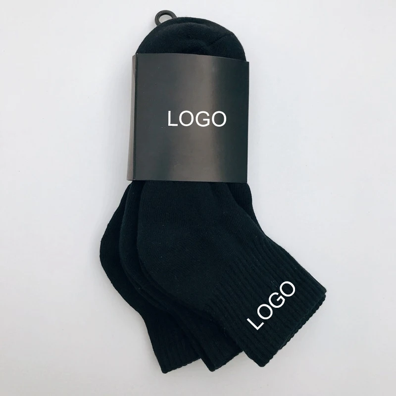 High Quality Low Moq Custom Logo Sports Unisex Athletic Ankle Cotton Custom Socks Men