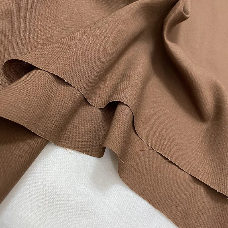 Wholesale Pure Color Linen Viscose Polyester Blend Fabric