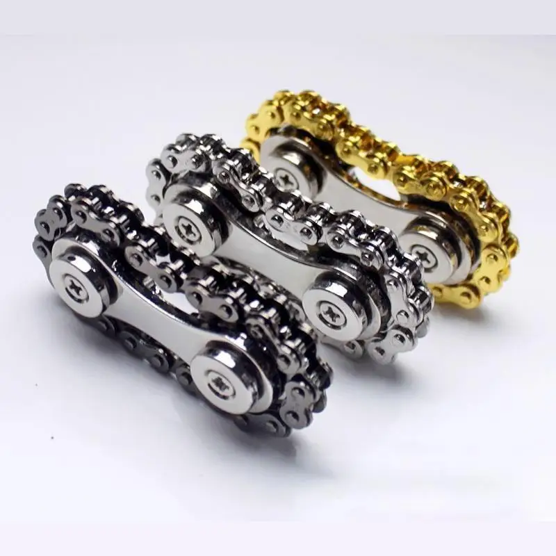 Sprockets Flywheel Fingertip Gyro Chains Metal Toys Anti Stress Fidgets Spinner Popite Antistress Simple Dimmer Bicycle