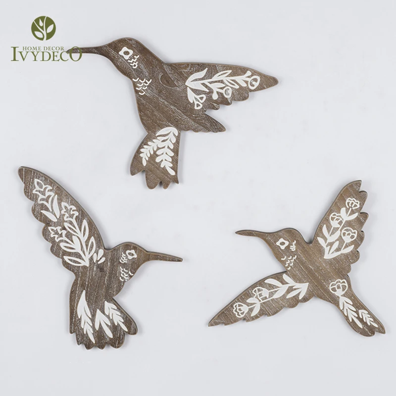 IVYDECO Fashion All-Match Creative Home Decor Tiki Mask Wall Art Hanging Wood Decoration