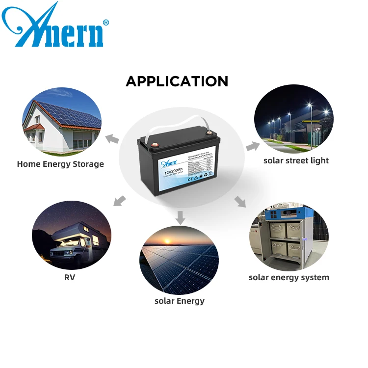 Anern lifepo4 литий-ионные аккумуляторы 12 В 100ah для домашней солнечной системы