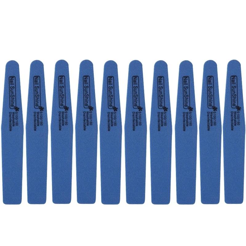 Wholesale Double Side Disposable Buffer Nail Art Half Moon Manufacturer Sponge Manicure Nail File 100/180