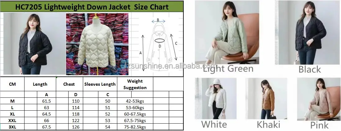 Womens quilt down jacket ultra Lightweight Foldable White Duck Down Filled puffer quilted jacket women plaid jacket