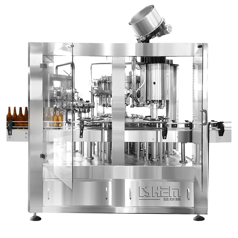 Hot Sell Automatic Vodka Alcohol white Wine Beer Glass Bottle Cleaning Filling Bottling Capping Machine