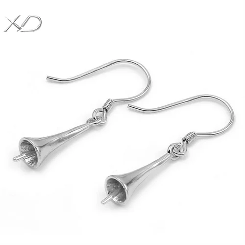 XD P926 Sterling 925 Silver Semi Mounting Jewelry Earring Mounts  925 sterling silver pearl earring accessories