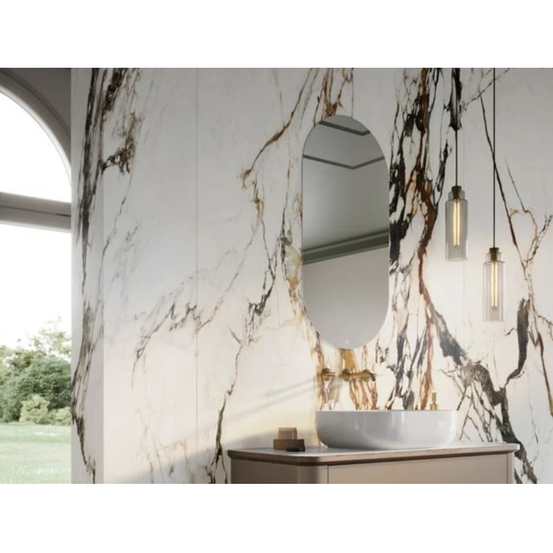 SHIHUI Luxury Stone Designer Customized Calacatta Paonazzo Polished Glazed Marble Surface Slabs Stone Slab Flooring Wall Tiles