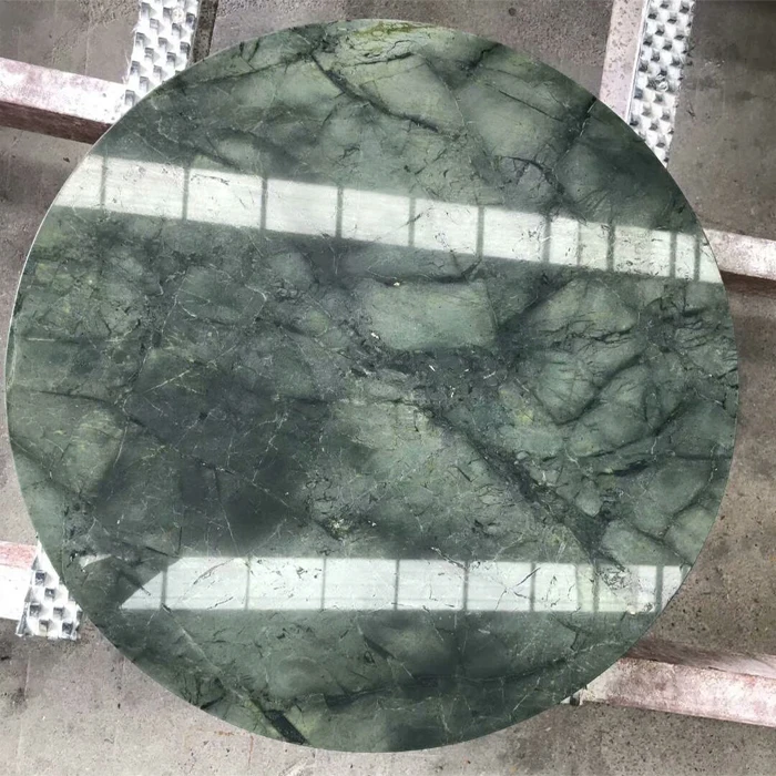 Luxury Good Quality Green Marble Coffee Table Top Dining Table for sale