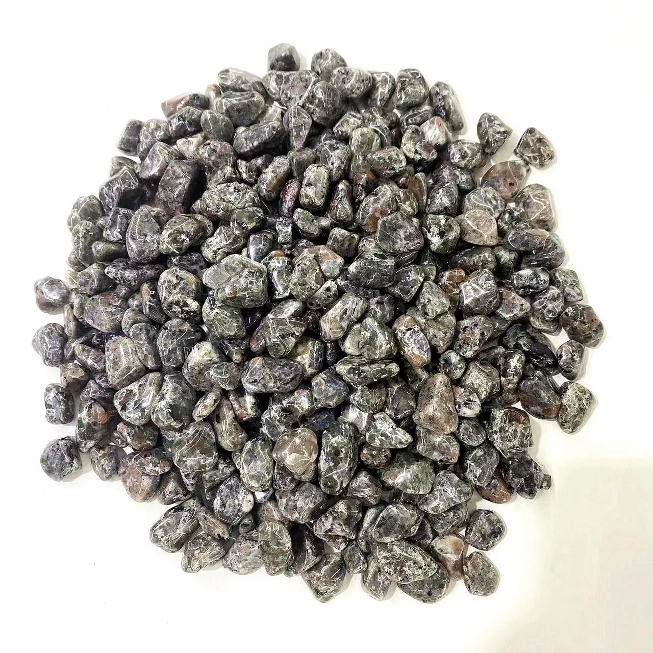 Natural Crystal Healing Stone Energy Quartz Gravel Yooperlite Tumbled Stone for Home Decorate
