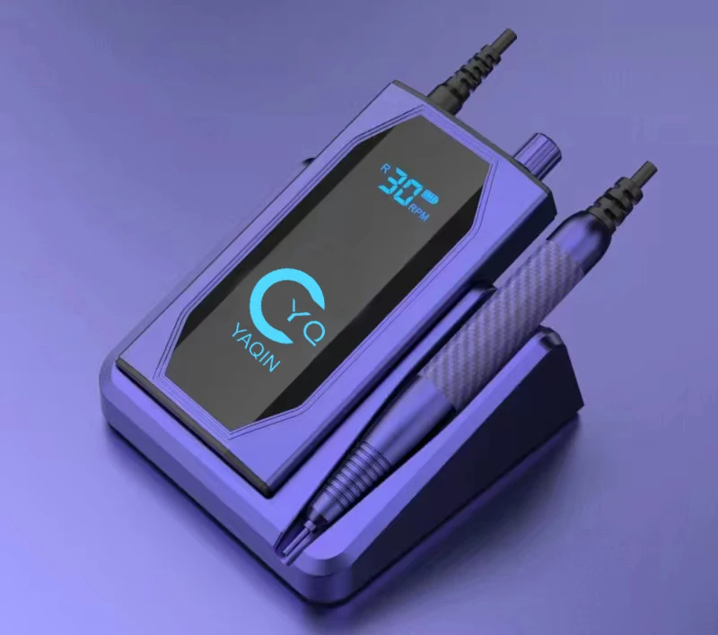 Luminescence Logo 60W Brushless Motor with MagNet Base High Quality 40000RPM 5 in 1 Bits Accessories Aluminum Nail Drill Machine