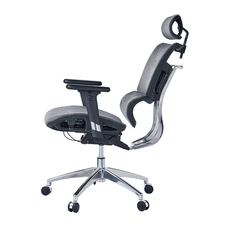 Full High Back Swivel Executive Office Chair Computer Ergonomic Chair Mesh with Headrest Foshan Black Fabric Iron Color Modern