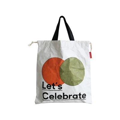 Custom Logo Print White Dupont Tyvek Paper Promotion Eco Tote Shopping Bag Promotion Tote bag