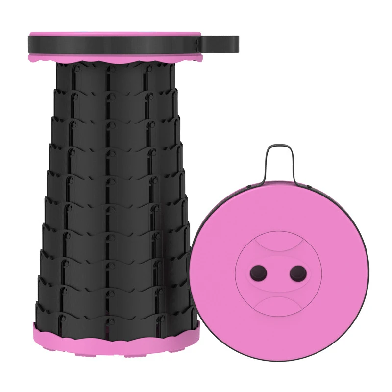 Dropshipping Portable plastic retractable folding stool portable lightweight seat outdoor fishing folding stools