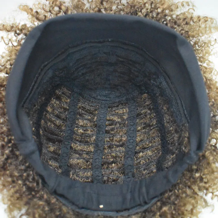 Novelties Wholesale Synthetic Fiber African Kids Short Curly Elastic Scarf Spring Curl Headband Wigs For Black Women