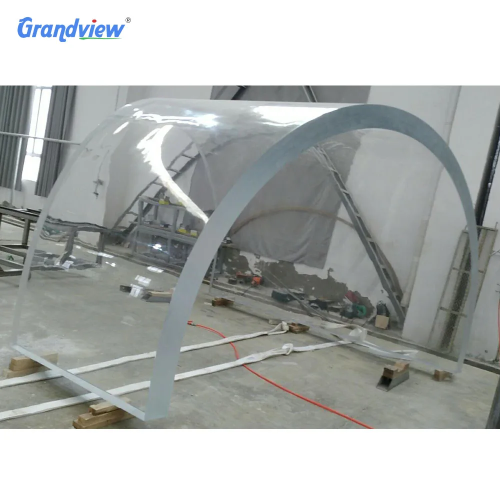 Grandview large underwater customized transparent acrylic aquarium tunnel project