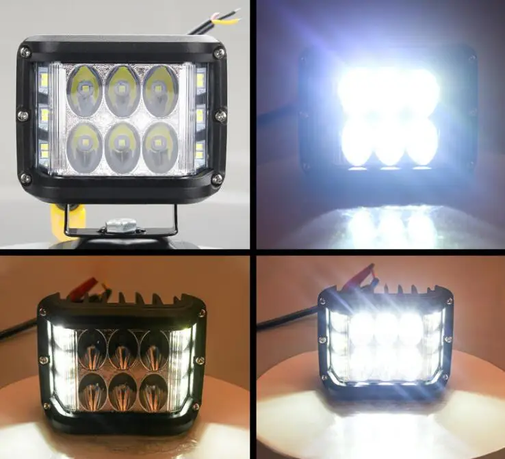 Tractor led lamp 45w 60w 12 volt 5000LM led flood work light flash white /yellow lights