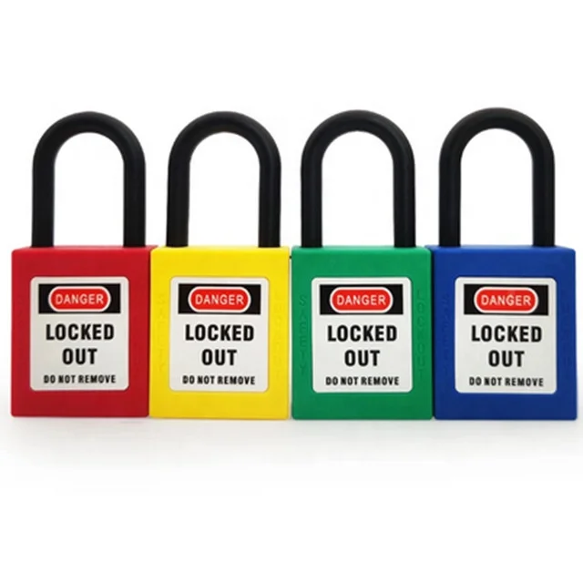 
canyu lock factory qvand Electric Industrial Security Brand Loto ABS Red Color Nylon Safety Padlock 