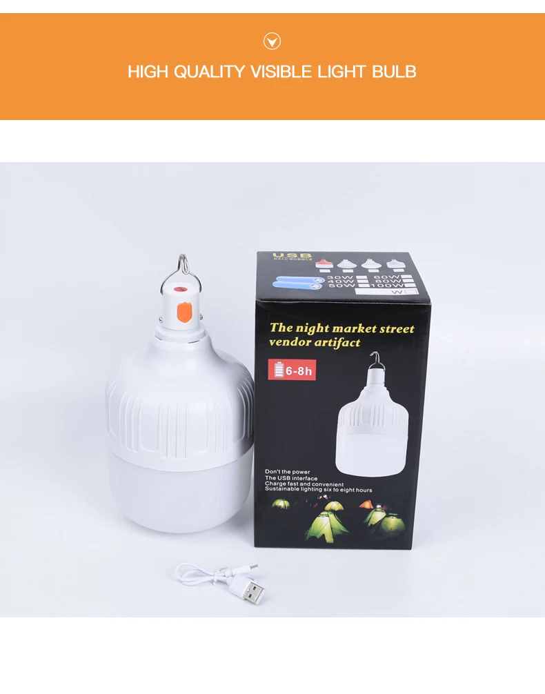 Rechargeable Adjustable Emergency Light Household Home Led Outdoor Lamp Camping Emergency Bulb