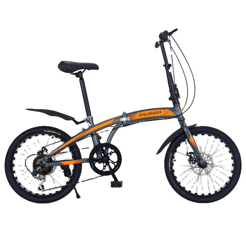 Smart folding bicycle 20 inch 6 speed carbon steel frame bicycle disc dobraveis light weight student city foldable bike