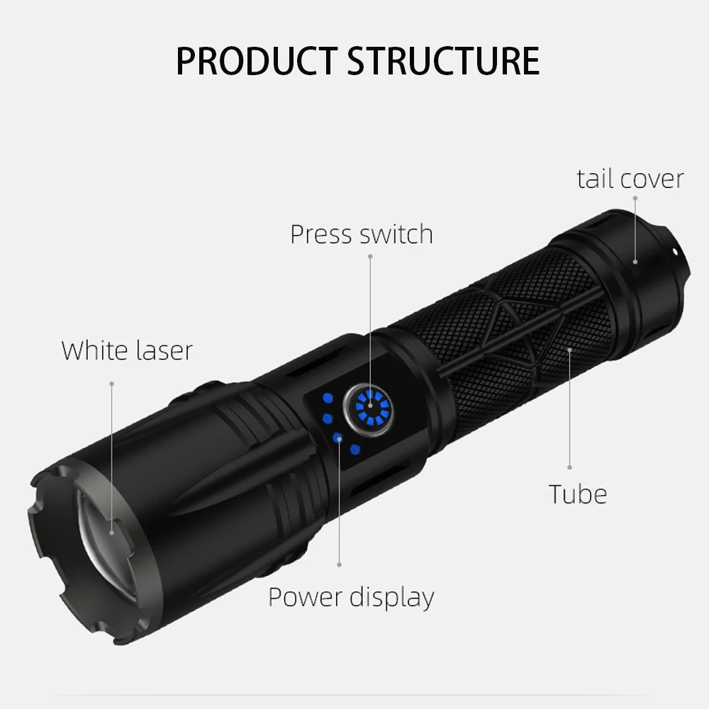 Portable Outdoor flashlight  IP54 Waterproof camping led emergency light source camping lights