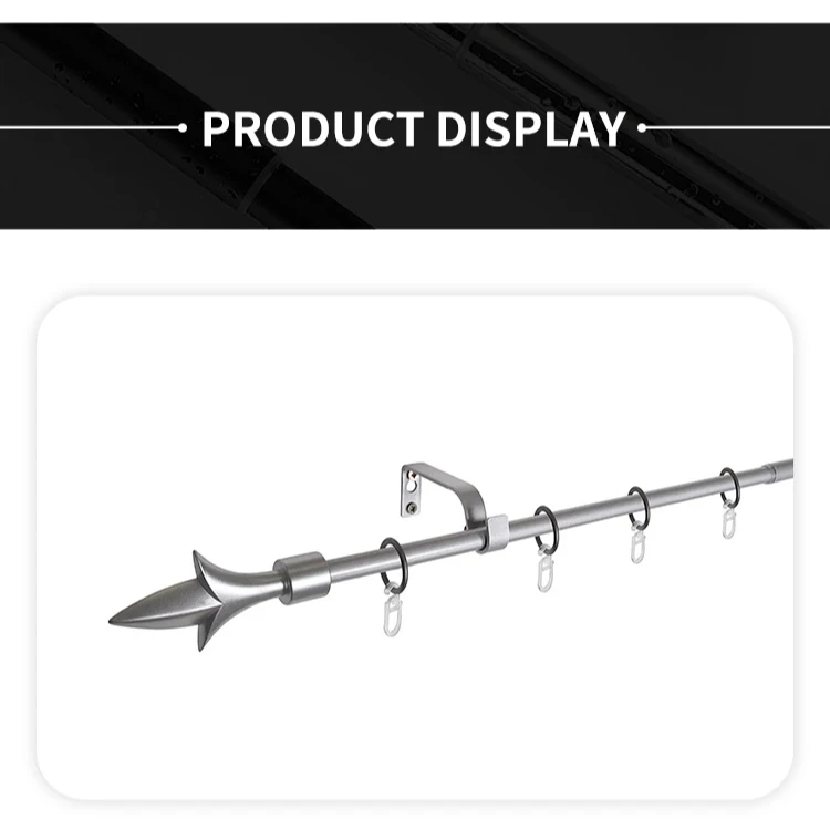 Promotional Curtain Rod Pole Single 13/16mm Window Metal Curtain Rod Eco-Friendly Home Decoration With Iron Materials