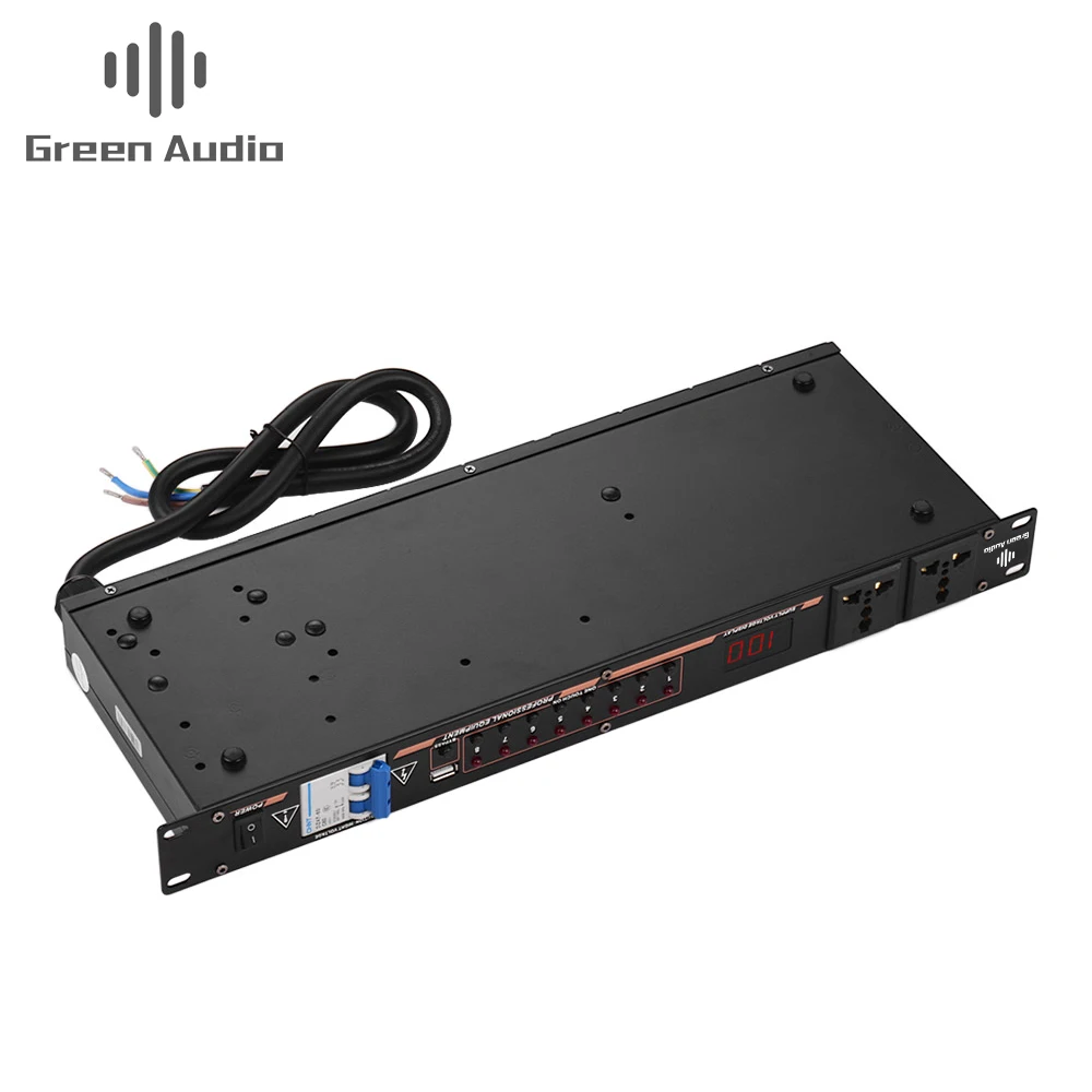 GAX-DB03 Professional 10-outlet power sequencer controller Conditioner Surge Protector Power Supply Regulator LED Display