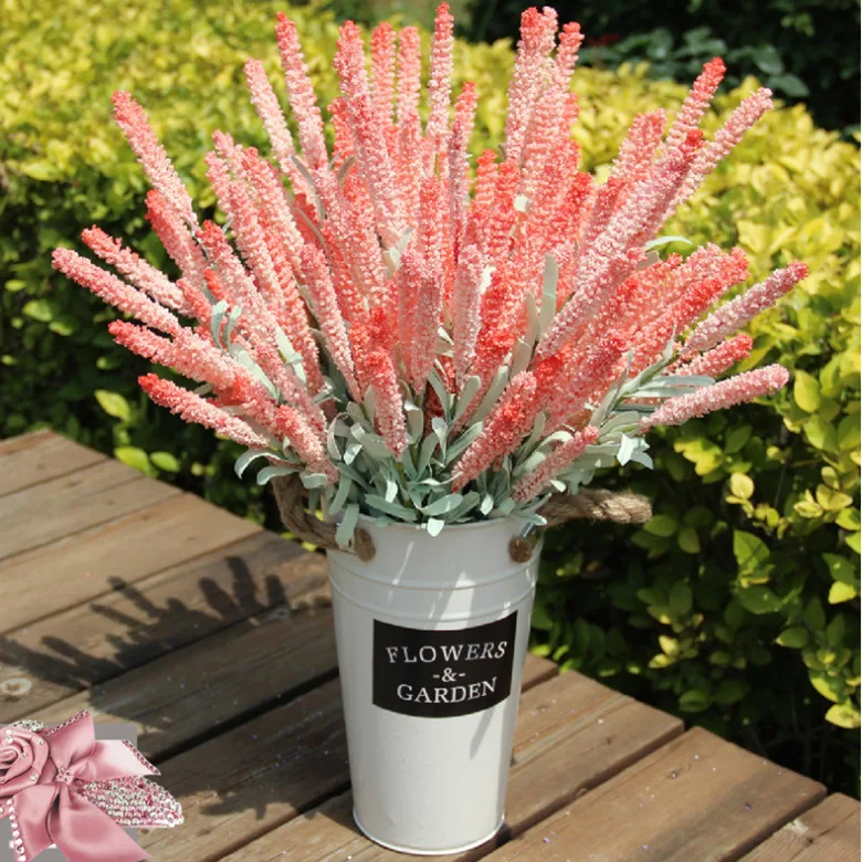 12 heads Artificial Foam Lavender Flower for Summer Spring Decorations, Realistic Fake Lavender Bouquet