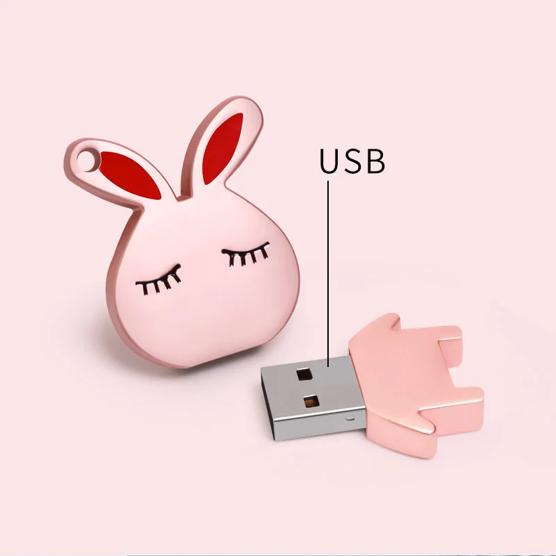 Cartoon cute metal USB stick rabbit shape128mb 256gb 512gb 8gb pen drive128gb 64gb 32gb Usb flash drive