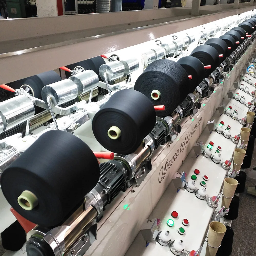 
high speed grooved drum yarn cone to cone winder / winding machine factory 