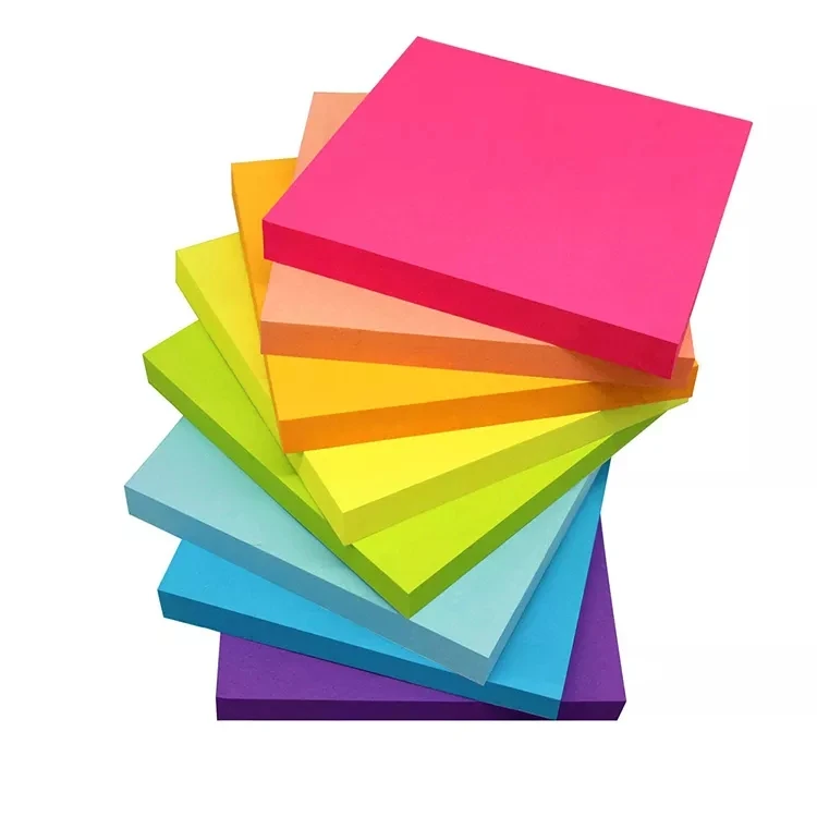 Custom Logo Self Adhesive Sticky Notes Multicolor 3x3 inches Notepad Memo Pad sticky note