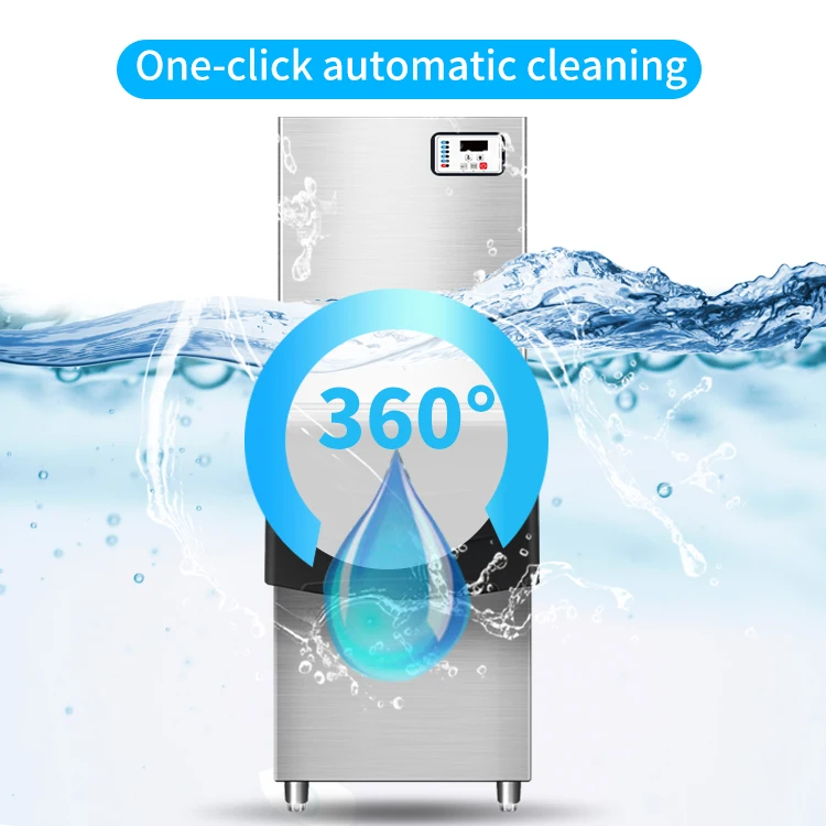 Commercial electric 150kg Per Day Ice Making Machine stainless steel ice maker Fully automatic ice cube maker