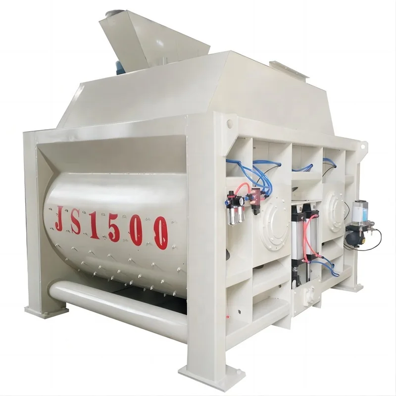 Zhucheng 1.5M3 Compulsive Electrical Dry Mix 1500L Js1500 Two Shaft Forced Concrete Cement Mixer Machine For Sale In Qatar