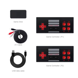 DATA FROG wholesale retro video game consoles from China 2.4G mini  Wireless video game players built in 600pcs 8 bit games