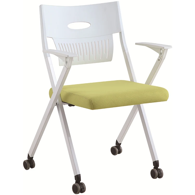 The new comfortable office chair foldable conference chair backrest with armrest training school student chair