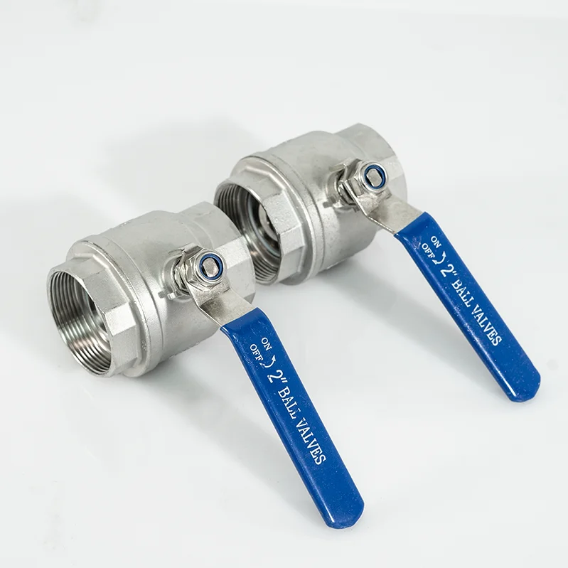 SUS 304 2 Inch Stainless Steel Thread Ball Valve Full Port Internal Two Piece Thread Ball Valve 1000 WOG S/S Ball Valve