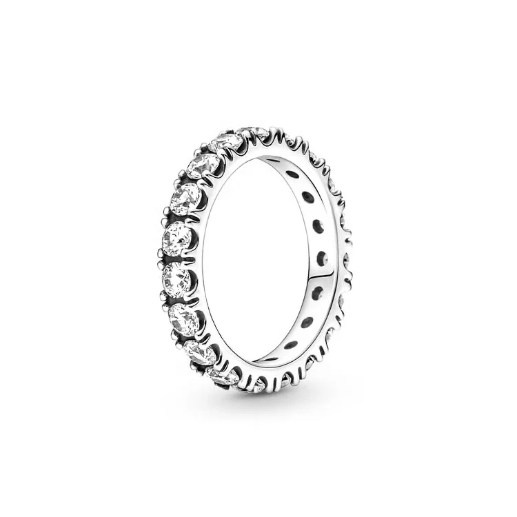 2021 New Product S925 Sterling Silver Ring Fashion Pandoraer Lady Zircon Ring