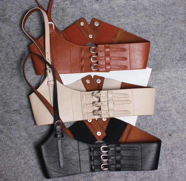 Fashion sexy leather Bust Strap Corset Harness Punk Gothic Body Bondage Cage Shoulder Wrapped Waist Strap Sculpting Women Belt