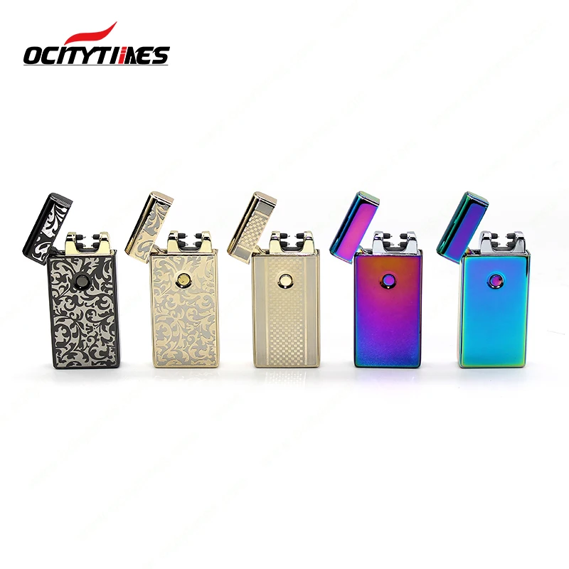 OCITYTIMES USB Electronic Cigarette Lighter Top Quality Safety Flame-less plasma double arc USB Lighter