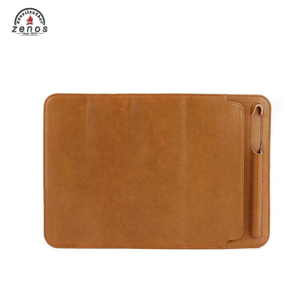 
Zenos OEM ODM Guangdong Manufacturer Genuine Wax Oil Protective Case For Ipad 11 pro 10.5 Inch With Pencil Holder 