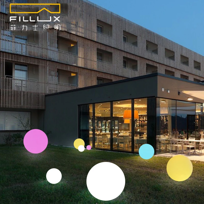 FILLUX LED RGB colorful solar wireless decorative multiple garden hotel courtyard waterproof outdoor landscape lawn light lamp
