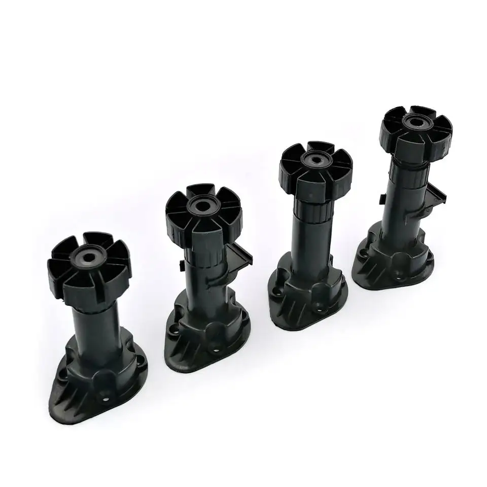 GQK  new item Black Plastic Leg Unit Plinth Feet for Kitchen Cupboard Adjustable Cabinet Legs ,furniture Leg