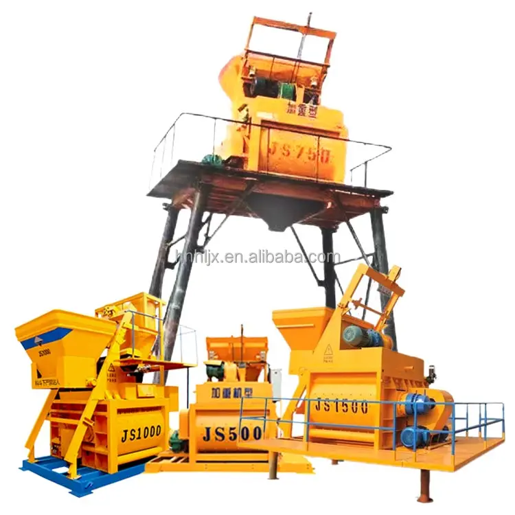 Construction industrial single phase electric concrete mixer motor JS 500l 750 1000 litre selfloading concrete mixer cheap price