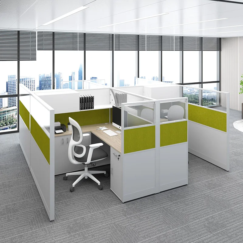 Meetco Modern Modular office furniture Workstation 2,3,4, Seater People office partitions table cubicle workstation