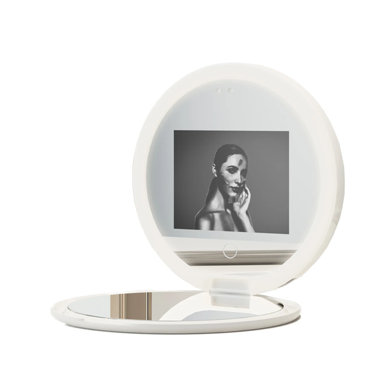 2023 Newest Trending Foldable Mini Size Travel Comfortable Cosmetic LED Vanity UV Makeup Mirror