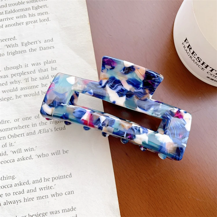 Hot Selling 2022 New Fashion Korean Hair Accessories Custom Cellulose Acetate Hair Claw Clip