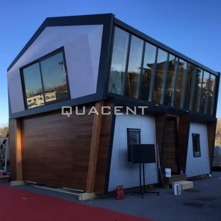 High Standard New Design Wooden Frame 3 Bedroom Prefab Bungalow 75 sqm Two Floors