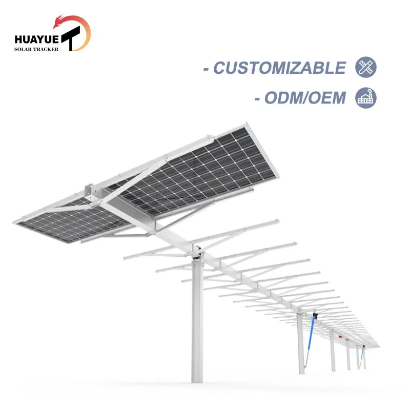 Huayue solar tracker-HYP-2-78PV-210-IR-M-3LD  solar pv sun tracker solar tracker 1 axis single axis PV tracking