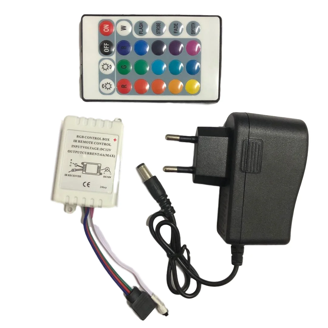 Светодиодная лента 2835RGB, набор световых полос с 24 кнопками, цветная меняющая цвет световая лента для украшения