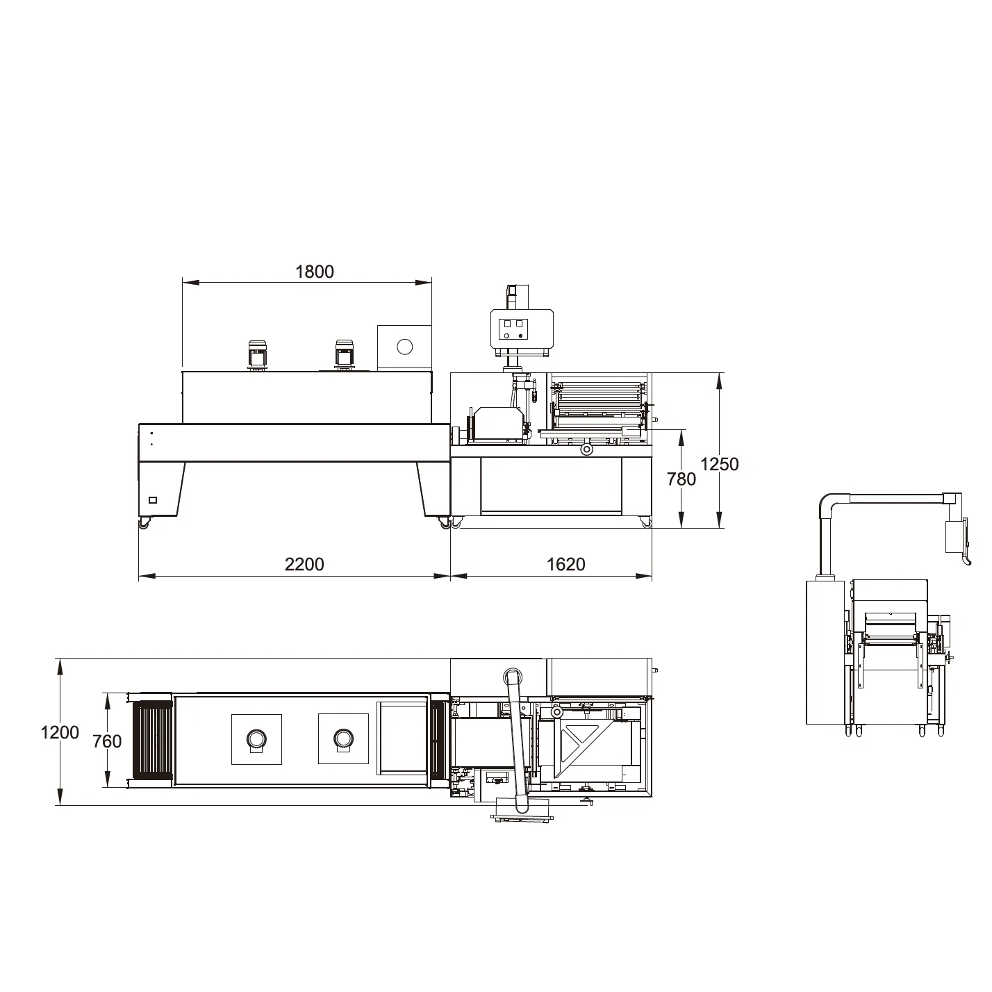 GB-350 Automatic High Speed Side Sealing Shrink Packaging Machine