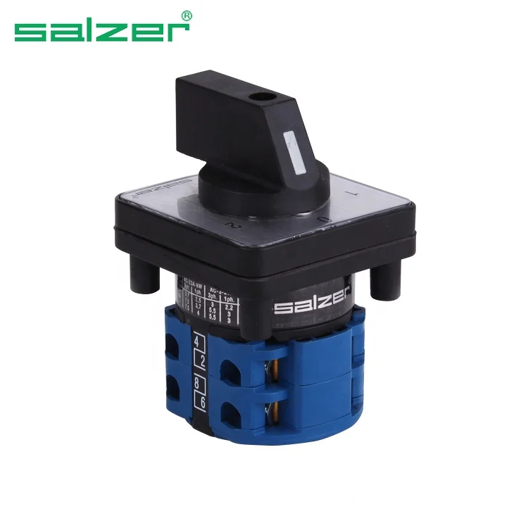 Переключатель Salzer, 16 А, SA16, 1-0-2, 2-полюсный переключатель (одобрено TUV,CE и CB)